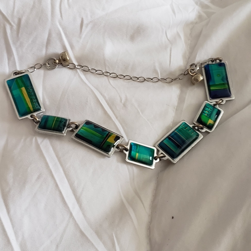 Handmade bracelet and earrings